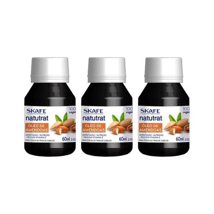 Imagem de Oleo Capilar Skafe Natutrat Amendoas 60Ml-Kit C/3Un