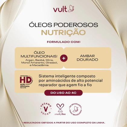 Imagem de Óleo Capilar Vult Cabelos Bifásico Óleos Poderosos Nutrição 90ml