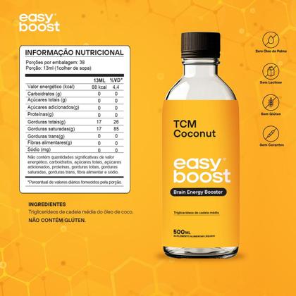 Imagem de Óleo Coconut Tcm Easy Boost Mct Puro 100% Do Coco 500ml - Without flavor