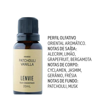 Imagem de Óleo Concentrado Aromatizante Patchouli Vanilla 20ml Lenvie