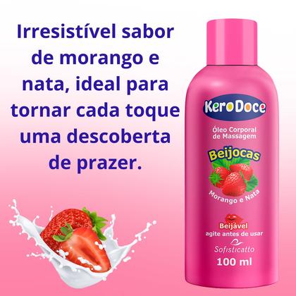 Imagem de Óleo Corporal de Massagem Sensual Íntima Kero Doce Beijocas + Gel Lubrificante K-Luby