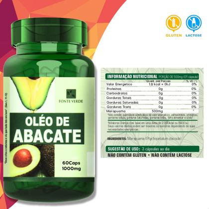 Imagem de Óleo De Abacate Puro 100% Natural 30 Cáps - Fonte Verde