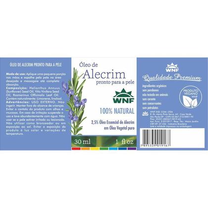 Imagem de Óleo de Alecrim Pronto Para uso Direto na Pele 30ml - WNF