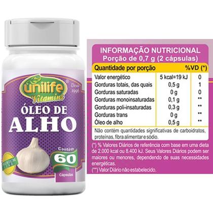 Imagem de Óleo De Alho 350mg 60 Cáps Unilife