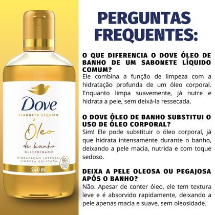 Imagem de Oleo de Banho Glicerinado Dove Sabonete Líquido 240ml