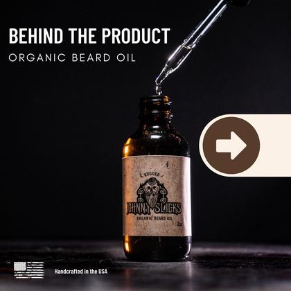 Imagem de Óleo de Barba Orgânico Johnny Slicks - Hidratação e Crescimento - 30ml