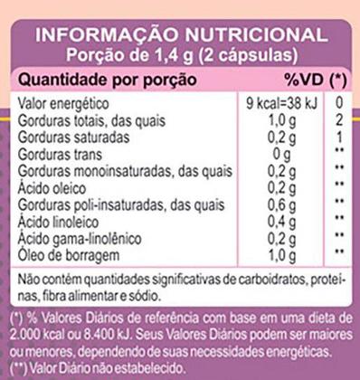 Imagem de Óleo de Borragem 500mg Unilife 60 cápsulas