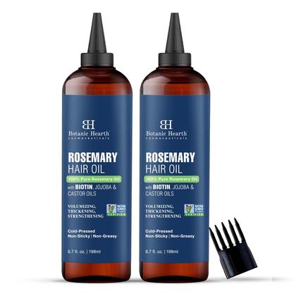 Imagem de Óleo de cabelo Botanic Hearth Rosemary com biotina, 200 ml, pacote com 2