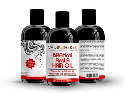 Imagem de Óleo de cabelo Vadik Herbs Brahmi-Amla promove o crescimento 120mL