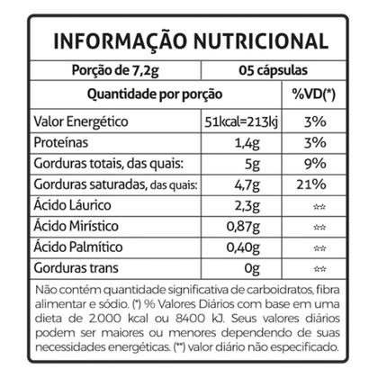 Imagem de Óleo de Coco Extra Virgem 1000mg 60 Cápsulas Fitoprime