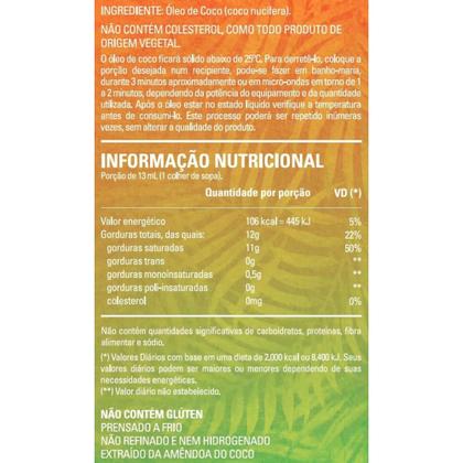 Imagem de Óleo de Coco extra Virgem 3,0 litros Qualicoco