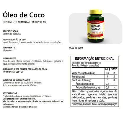 Imagem de Óleo de Coco Extra Virgem 60 Capsulas 1000mg Maxinutri