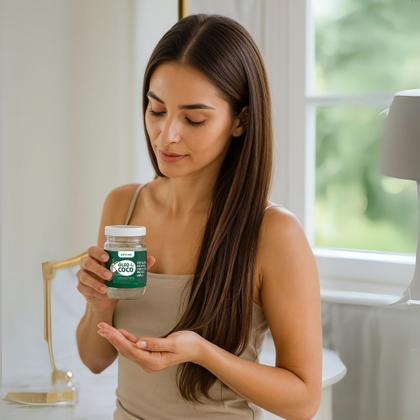 Imagem de Óleo de Côco Virgem para Cabelo e Pele Rosto Tratamento Capilar Umectação 180g Soft Hair