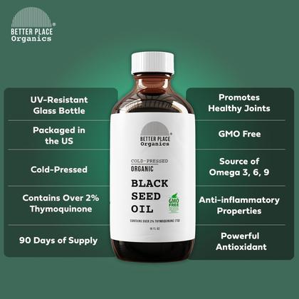 Imagem de Óleo de Cominho Preto Better Place Organics 473ml Prensado a Frio