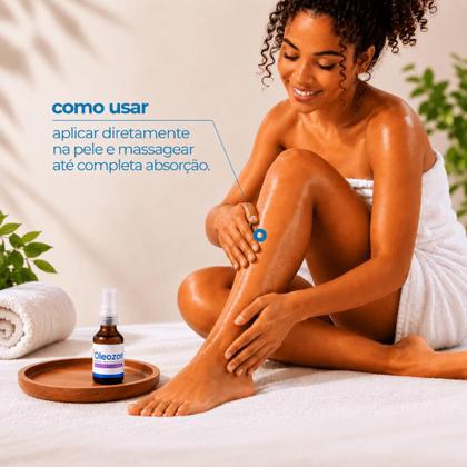 Imagem de Óleo de Girassol Ozonizado com Lavanda Oleozon 30ml Natural Hidratante Restaurador Corporal Facial 2 unidades