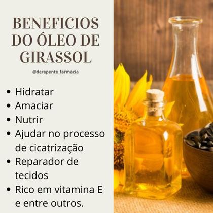 Imagem de Óleo De Girassol Ozonizado Hidrata Nutri E Restaura A Pele Dersol