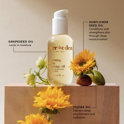 Imagem de Óleo de Massagem Evereden Soothing Clean para Bebês - 120ml com 5 Óleos
