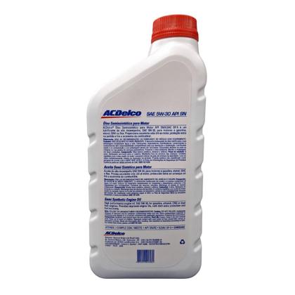 Imagem de Óleo de Motor ACDelco 5W-30 Semissintético 1L - Lubrificante de Alto Desempenho Para GNV ou Flex
