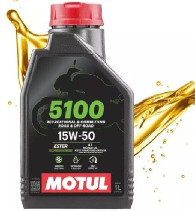 Imagem de Óleo De Motor Motul Semi-sintético 5100 15w-50 Para Moto E Quadriciclo 1litro