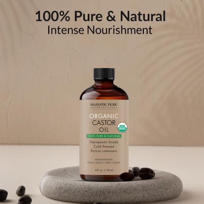Imagem de Óleo de Rícino Orgânico Majestic Pure 120ml - Prensado a Frio