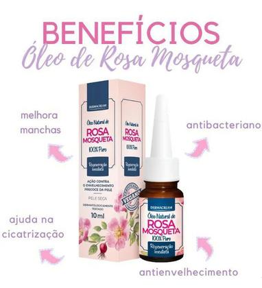 Imagem de Óleo de Rosa Mosqueta 100% Puro Dermacream 10ml - Hidratação e Regeneração