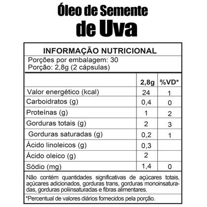 Imagem de Óleo de Semente de Uva 1000mg com 60 Cápsulas Fitoprime