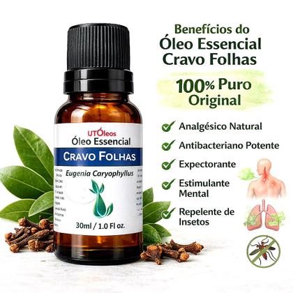Imagem de Óleo Essencial de Cravo Folhas 100% Puro