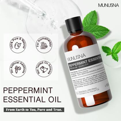Imagem de Óleo Essencial de Hortelã-Pimenta MUNUSNA 100 ml Puro e Natural