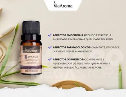 Imagem de Óleo Essencial Lavanda 100% Natural 10ml Via Aroma