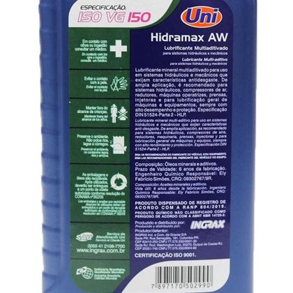 Imagem de Óleo Hidráulico Compressor Ingrax Hidramax AW150 1 Litro