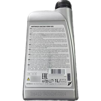 Imagem de Óleo Hidráulico de Suspensão 100% Sintético Motorex Racing Fork Oil 15w 1 Litro para Motos e Bicicletas