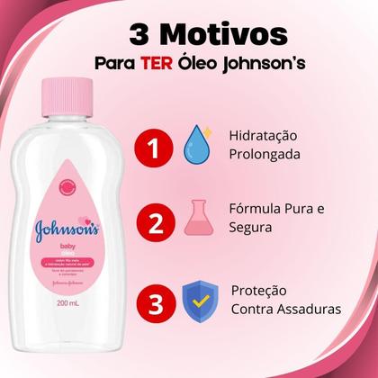 Imagem de Óleo Johnsons Baby Puro 200ml
