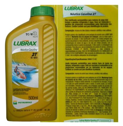 Imagem de Óleo Lubrax 2t Náutica Tcw3 Semissintético 500ml - Lubrax