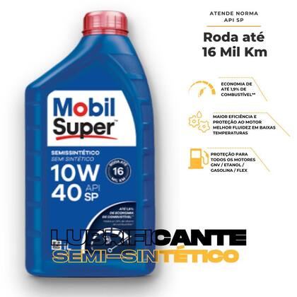 Imagem de Oleo lubrif. motor 10w40 sp mobil super 2000 x3 - (1 litro)