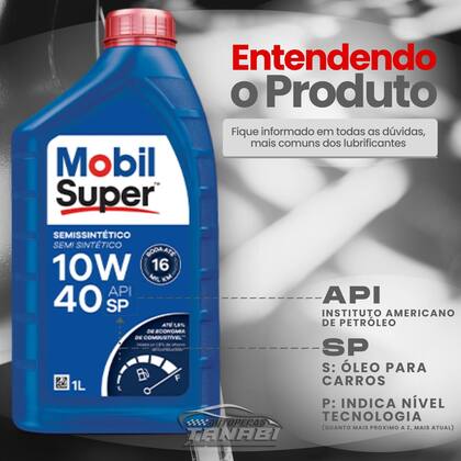 Imagem de Oleo lubrif. motor 10w40 sp mobil super 2000 x3 - (1 litro)