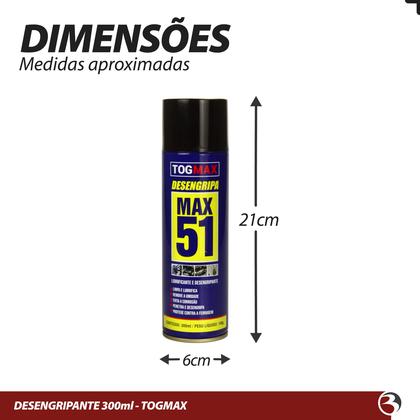 Imagem de Óleo Lubrificante Desengripante Antiferrugem Spray Multiuso 300ml Togmax