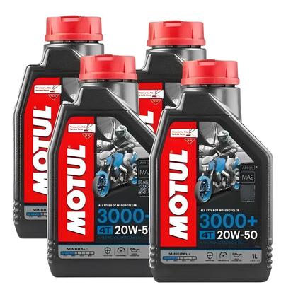 Imagem de Óleo Lubrificante Motul 3000+ 20w50 Motos 4 Litros