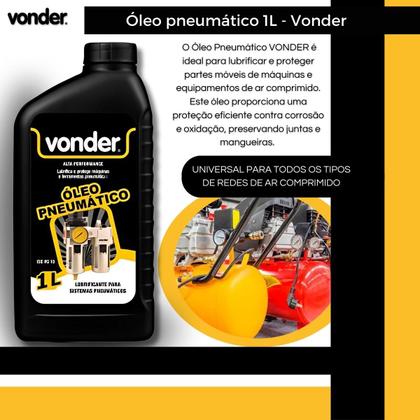 Imagem de Óleo Lubrificante Sistema Pneumático Iso Vg10 1 Litro Vonder