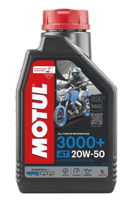 Imagem de Óleo Motul 3000 Mineral 20W50 3 Litros + Filtro Fram Ph 6017