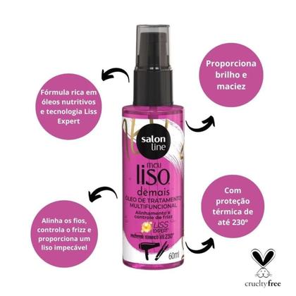 Imagem de Óleo Multifuncional Meu Liso Demais 60ml Salon Line