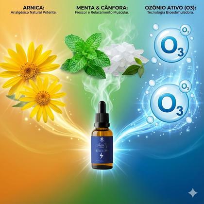 Imagem de Óleo Natuoz Power Alívio Dores Musculares Varizes E Melhora a Circulação Óleo de Massagem Ozonizado Sabor:Neutro