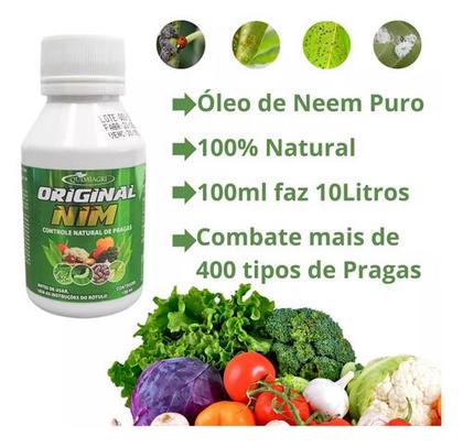 Imagem de Óleo Neem Puro 100ml Natural Orgânico Controle De Pragas