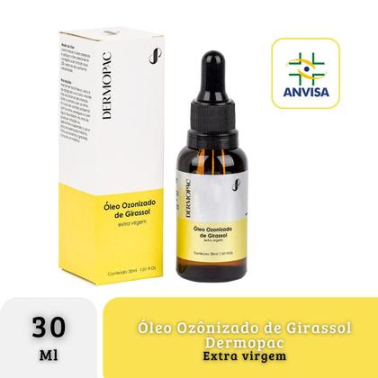 Imagem de Oleo Ozonizado de Girassol Concentrado Cicatrizante Pele Natural Dermopac 30ml