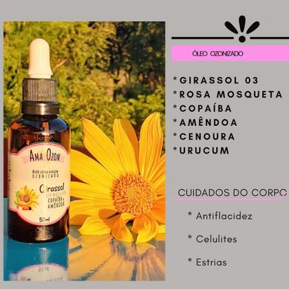 Imagem de Óleo Ozonizado P/ o Corpo Rosa Mosqueta Copaíba e Amêndoa em Sinergia 50ml