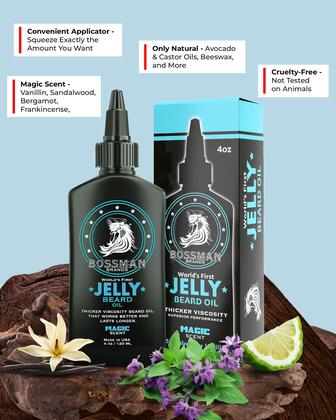 Imagem de Óleo para Barba Jelly Bossman - Amaciador e Estimulante de Crescimento (120ml)