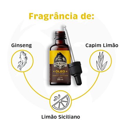Imagem de Óleo Para Barba Lemon Bone Profissional 25Ml Don Alcides