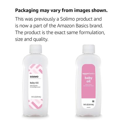 Imagem de Óleo para Bebês Amazon Basics - Mild & Gentle - 414ml (4 Unidades)