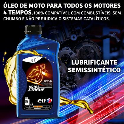 Imagem de Óleo Para Honda Cg 150 2011+ Elf Semissintético 10w30 Xtreme