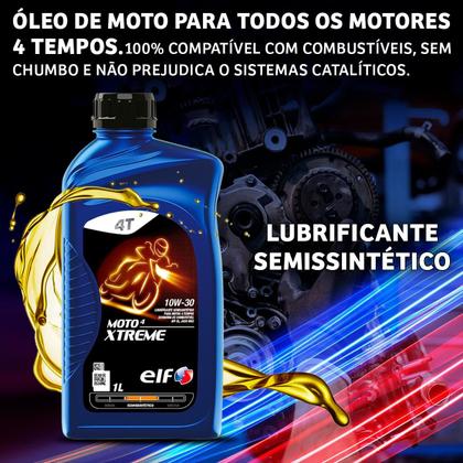Imagem de Óleo Para Honda Nxr 160 Bros Elf Semissintético 10w30 Xtreme