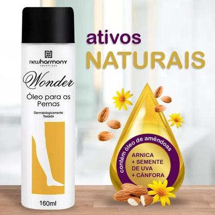 Imagem de Óleo Para Pernas Wonder Canfora Óleos Minerais E Vegetais
